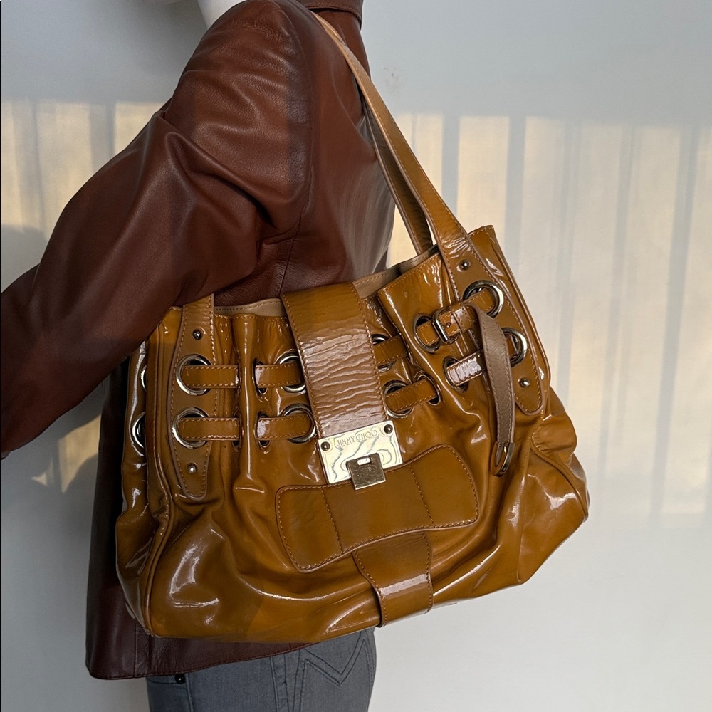 Jimmy Choo 🇮🇹 Patent Leather Shoulder Bag